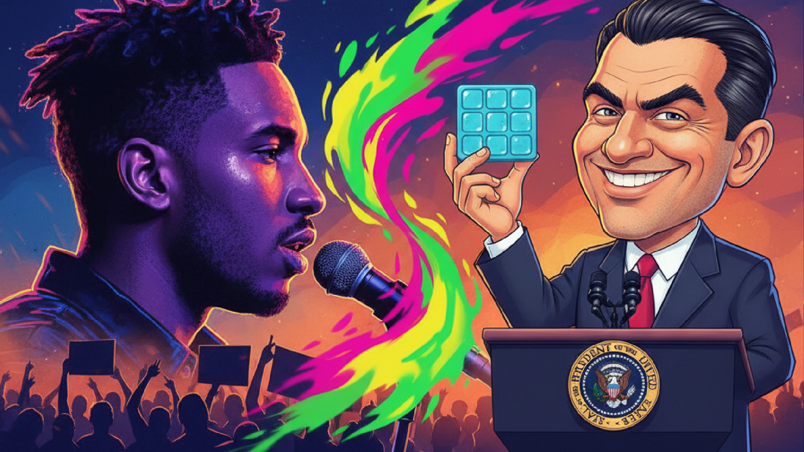 Imagem ilustrativa sobre Após discurso de Bad Bunny contra o ICE, porta-voz da Casa Branca ironiza protesto