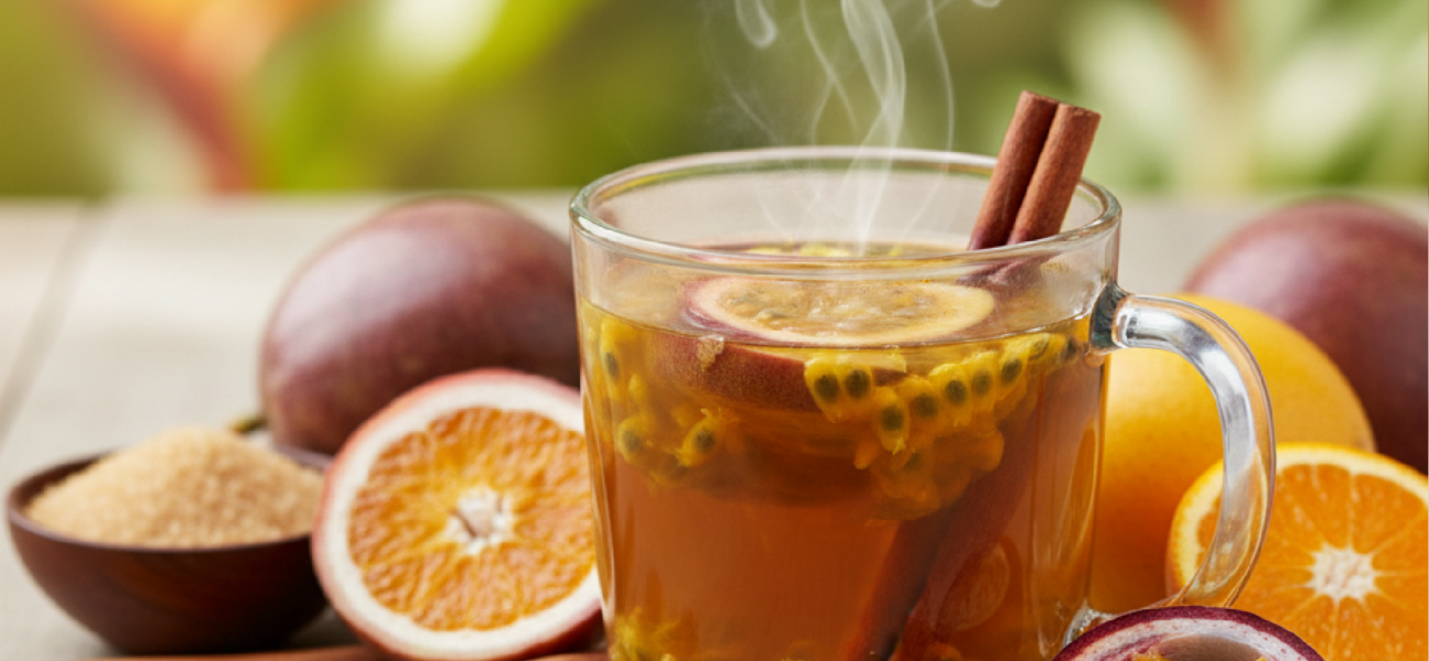 Imagem ilustrativa sobre Chá de maracujá com canela: confira se a bebida possui benefícios