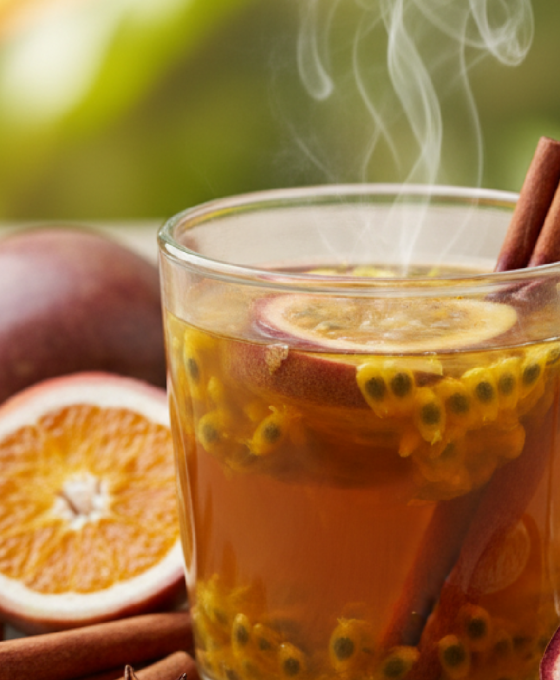 Imagem ilustrativa sobre Chá de maracujá com canela: confira se a bebida possui benefícios
