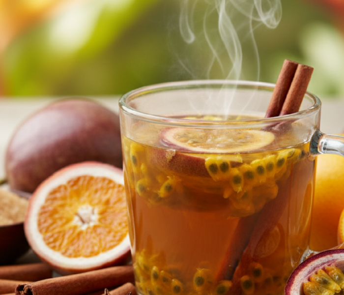 Imagem ilustrativa sobre Chá de maracujá com canela: confira se a bebida possui benefícios