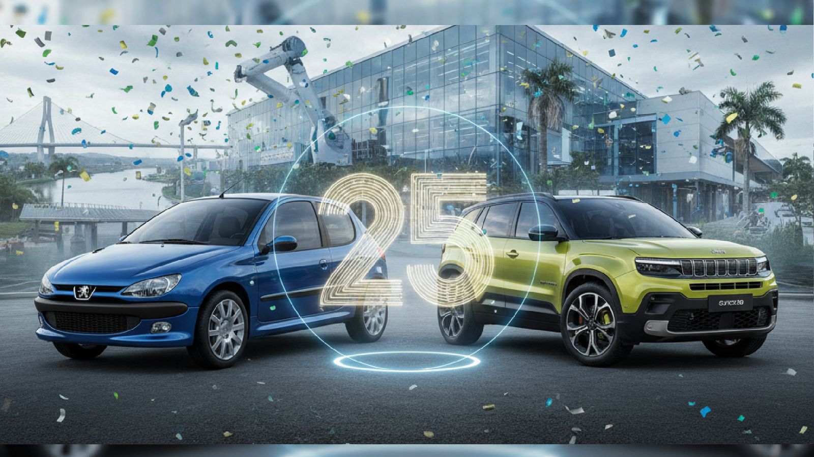 Imagem ilustrativa sobre Da Peugeot à Jeep: Porto Real se prepara para o Avenger ao completar 25 anos