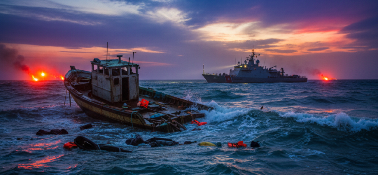 Imagem ilustrativa sobre Fourteen migrants dead after collision with Greek coastguard boat