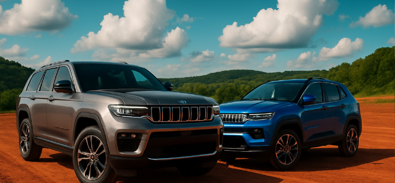 Imagem ilustrativa sobre Jeep mata Grand Cherokee e Compass 4xe para focar em híbridos nacionais