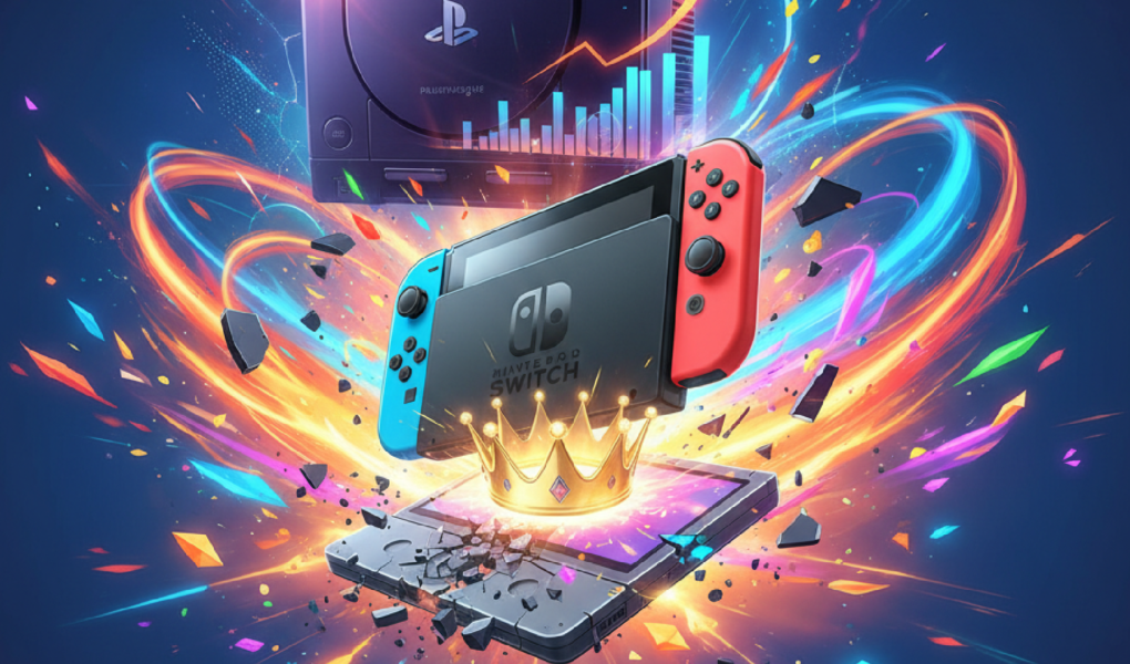Imagem ilustrativa sobre Nintendo Switch destrona DS e inicia "caça" ao recorde mundial do PS2