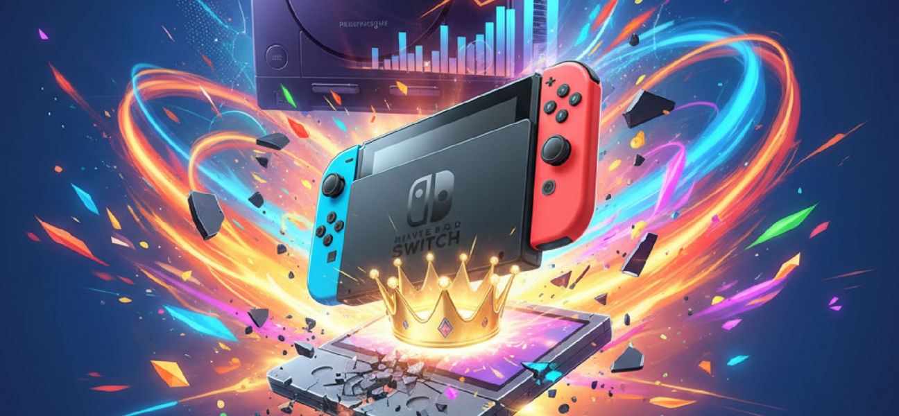Imagem ilustrativa sobre Nintendo Switch destrona DS e inicia "caça" ao recorde mundial do PS2