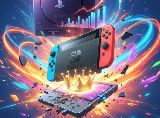 Imagem ilustrativa sobre Nintendo Switch destrona DS e inicia "caça" ao recorde mundial do PS2