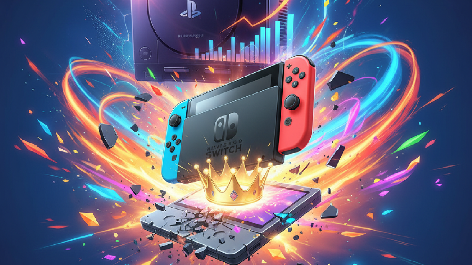 Imagem ilustrativa sobre Nintendo Switch destrona DS e inicia "caça" ao recorde mundial do PS2