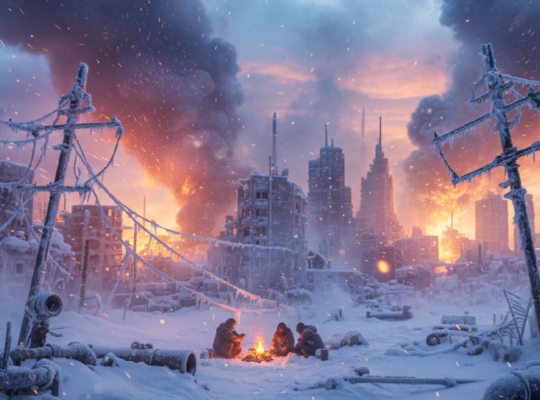 Imagem ilustrativa sobre 'Record number of missiles' hit Ukraine leaving thousands with no heating in -20C