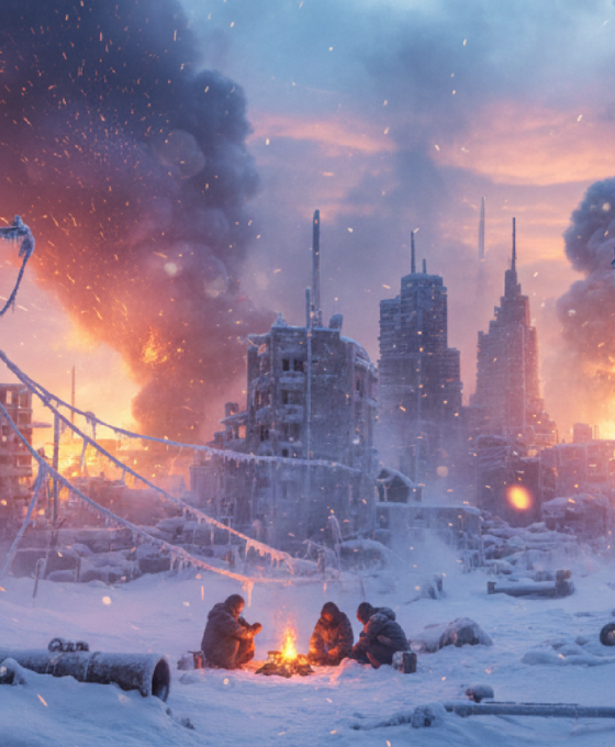 Imagem ilustrativa sobre 'Record number of missiles' hit Ukraine leaving thousands with no heating in -20C