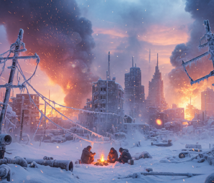 Imagem ilustrativa sobre 'Record number of missiles' hit Ukraine leaving thousands with no heating in -20C