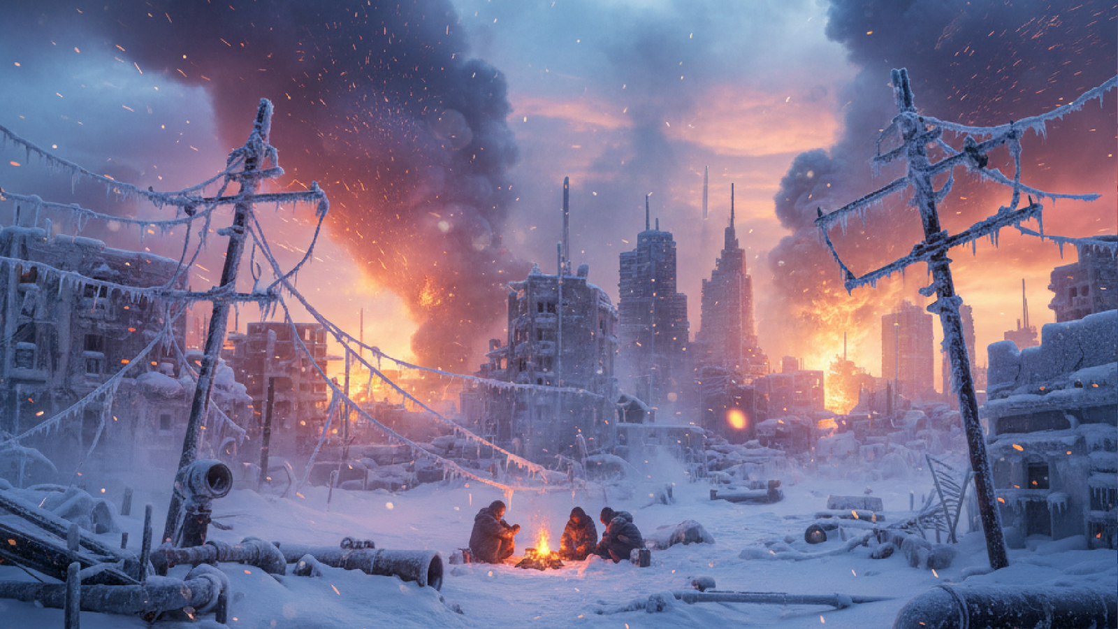 Imagem ilustrativa sobre 'Record number of missiles' hit Ukraine leaving thousands with no heating in -20C