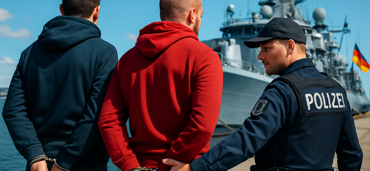 Imagem ilustrativa sobre Two arrested over attempted sabotage of German naval vessels