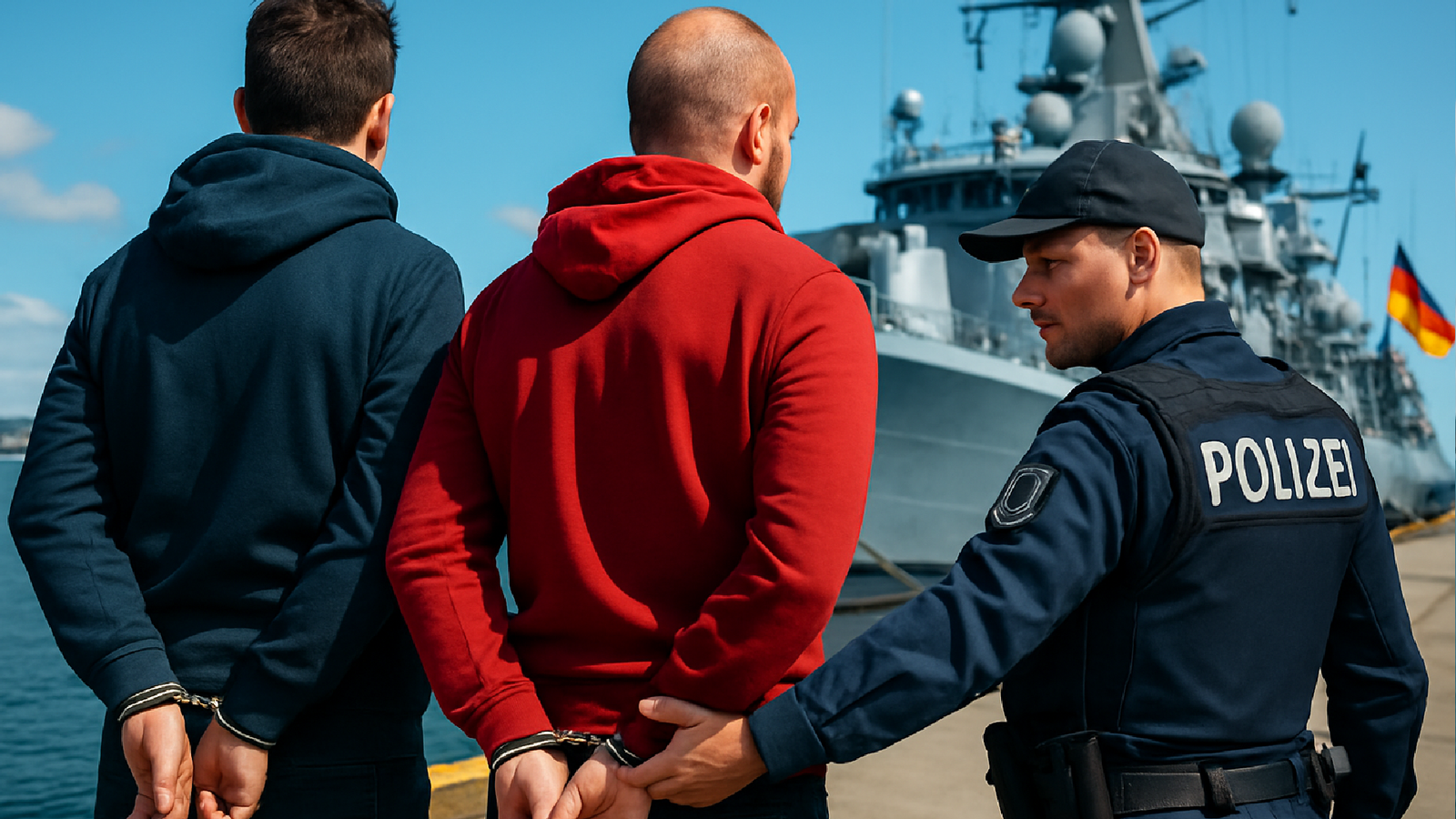 Imagem ilustrativa sobre Two arrested over attempted sabotage of German naval vessels