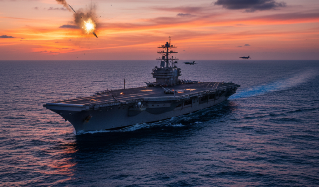 Imagem ilustrativa sobre US says it shot down Iranian drone flying towards aircraft carrier