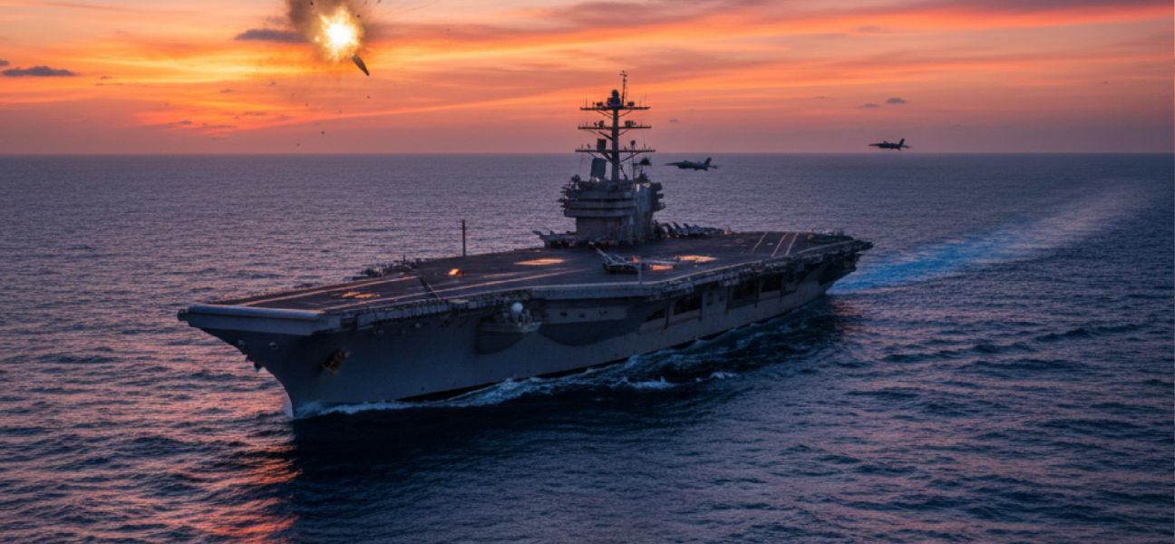 Imagem ilustrativa sobre US says it shot down Iranian drone flying towards aircraft carrier