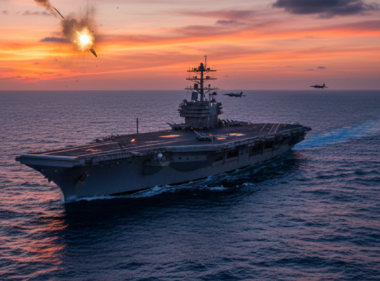 Imagem ilustrativa sobre US says it shot down Iranian drone flying towards aircraft carrier