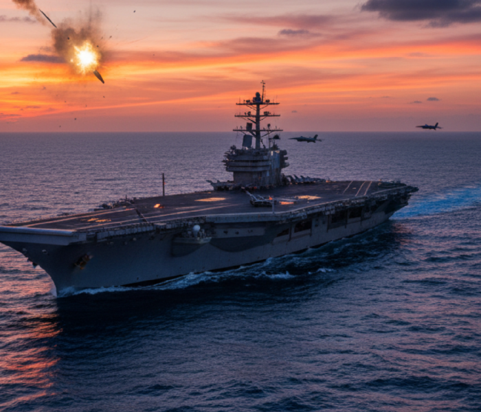 Imagem ilustrativa sobre US says it shot down Iranian drone flying towards aircraft carrier