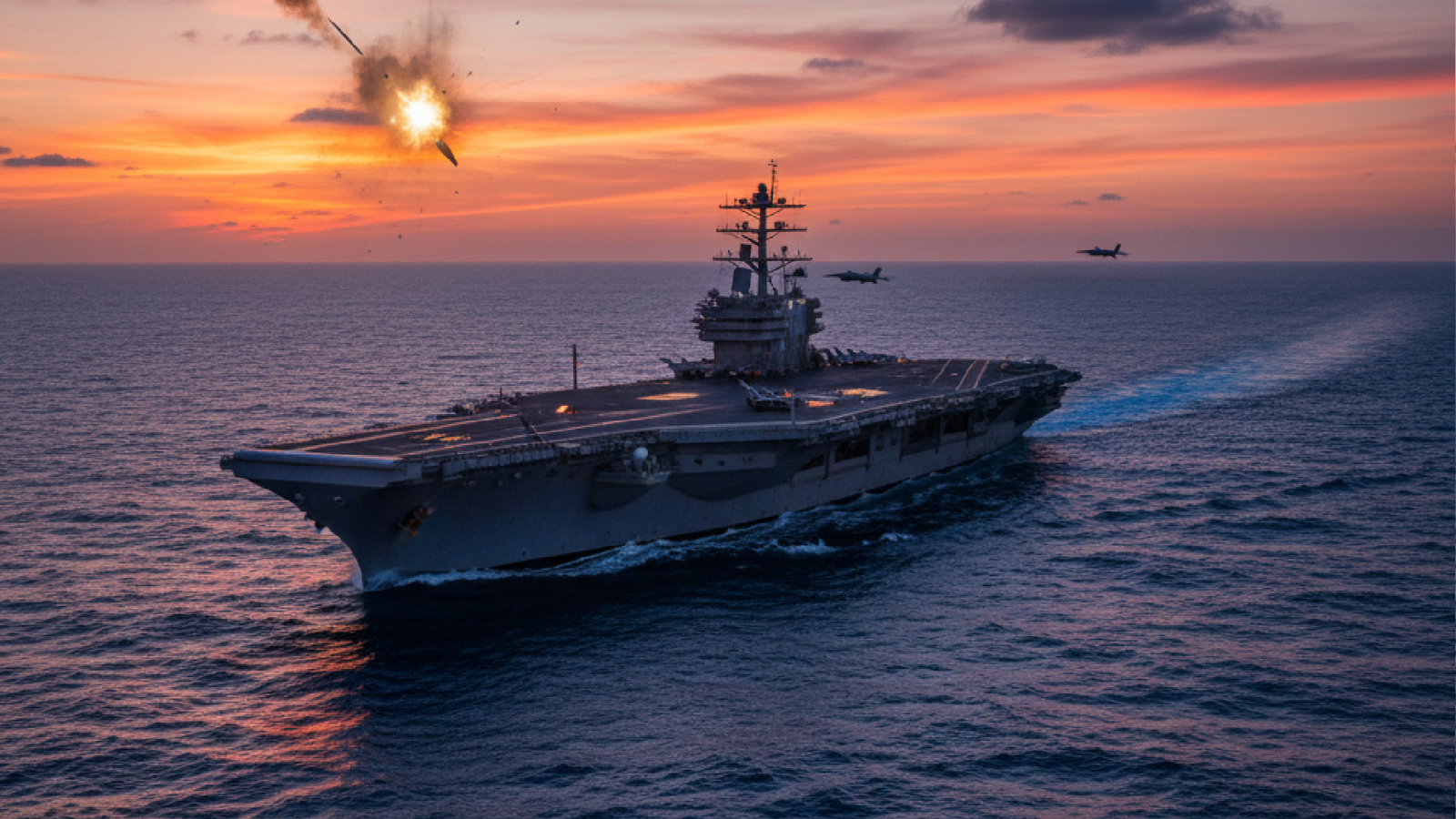 Imagem ilustrativa sobre US says it shot down Iranian drone flying towards aircraft carrier