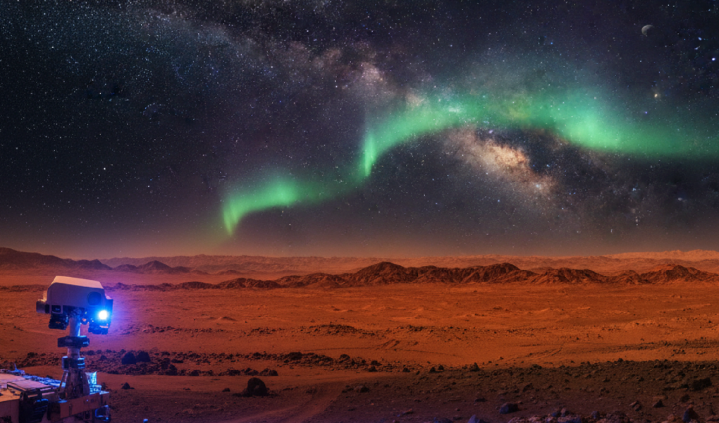 Imagem ilustrativa sobre Veja fotos noturnas raras de Marte feitas por exploradores robóticos da NASA