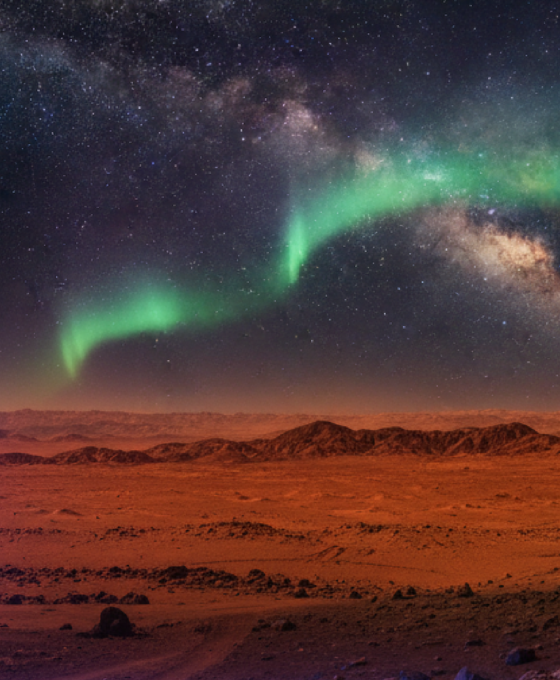 Imagem ilustrativa sobre Veja fotos noturnas raras de Marte feitas por exploradores robóticos da NASA