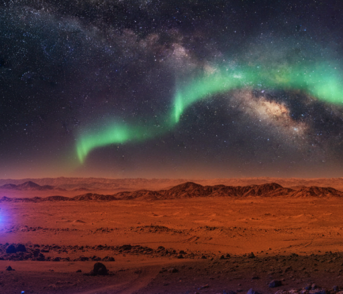 Imagem ilustrativa sobre Veja fotos noturnas raras de Marte feitas por exploradores robóticos da NASA