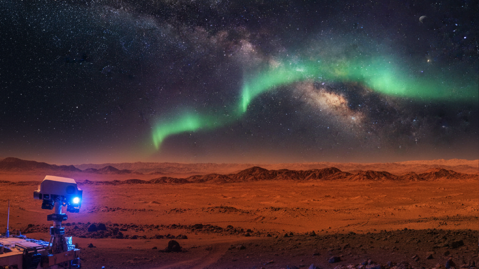 Imagem ilustrativa sobre Veja fotos noturnas raras de Marte feitas por exploradores robóticos da NASA