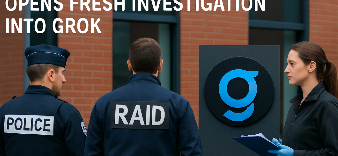 Imagem ilustrativa sobre X offices raided in France as UK opens fresh investigation into Grok