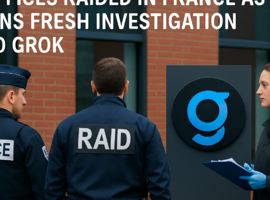 Imagem ilustrativa sobre X offices raided in France as UK opens fresh investigation into Grok