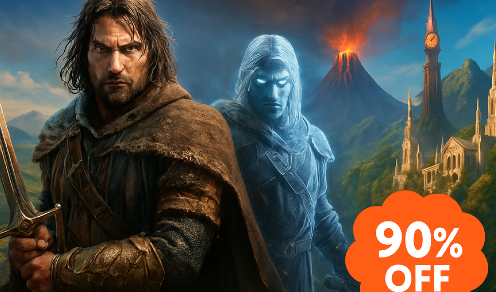 Imagem ilustrativa sobre Hora de se aventurar pela Terra-Média: estes 2 jogos de Senhor dos Anéis estão com 90% de desconto e