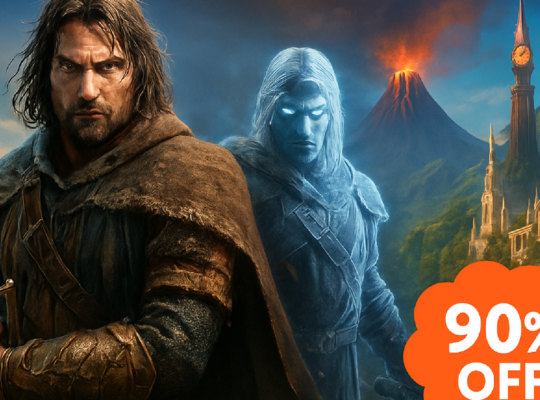 Imagem ilustrativa sobre Hora de se aventurar pela Terra-Média: estes 2 jogos de Senhor dos Anéis estão com 90% de desconto e