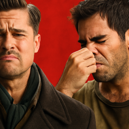 Imagem ilustrativa sobre "Meu Deus, você está podre": Brad Pitt não suportava o mau cheiro deste colega de elenco em Bastardo