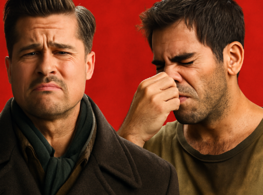 Imagem ilustrativa sobre "Meu Deus, você está podre": Brad Pitt não suportava o mau cheiro deste colega de elenco em Bastardo