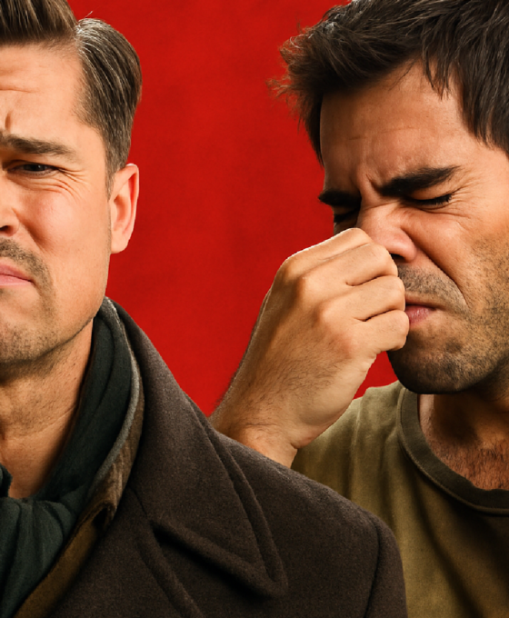 Imagem ilustrativa sobre "Meu Deus, você está podre": Brad Pitt não suportava o mau cheiro deste colega de elenco em Bastardo