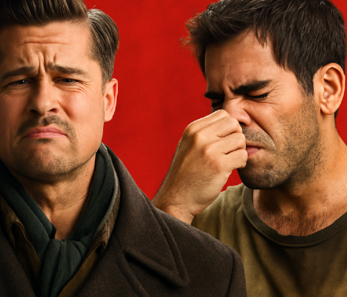 Imagem ilustrativa sobre "Meu Deus, você está podre": Brad Pitt não suportava o mau cheiro deste colega de elenco em Bastardo