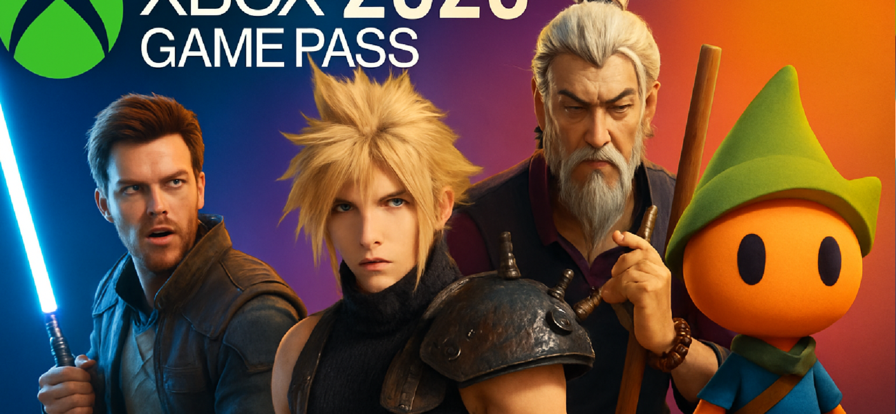 Imagem ilustrativa sobre Xbox Game Pass começa 2026 com tudo: Star Wars, Final Fantasy, novo jogo dos criadores de Sifu e ind