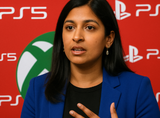 Imagem ilustrativa sobre Asha Sharma afirma que decisão de continuar exibindo os logotipos do PS5 durante apresentações de jo