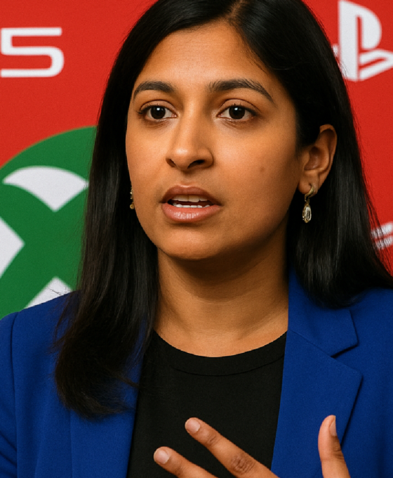 Imagem ilustrativa sobre Asha Sharma afirma que decisão de continuar exibindo os logotipos do PS5 durante apresentações de jo