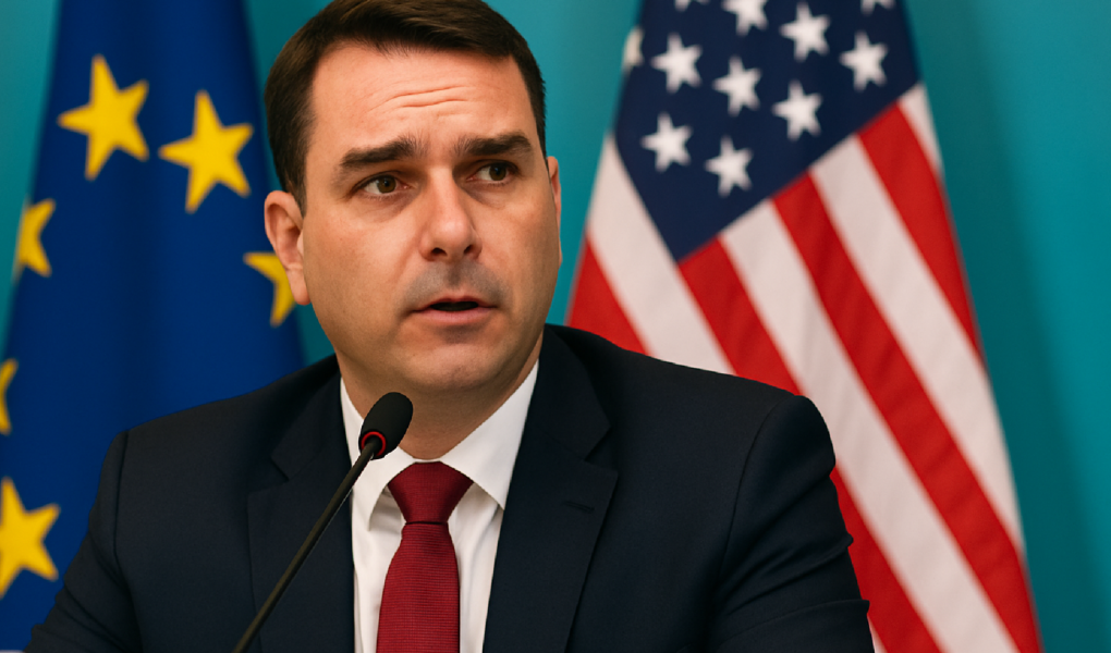 Imagem ilustrativa sobre Em meio a desgaste, Flávio diz que enviou carta a governo Trump para pedir que EUA evitem tarifas