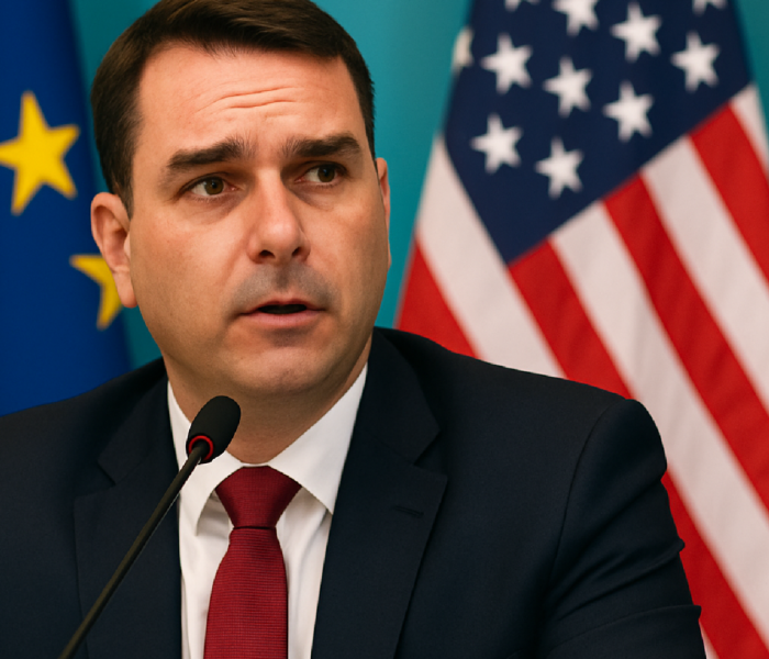 Imagem ilustrativa sobre Em meio a desgaste, Flávio diz que enviou carta a governo Trump para pedir que EUA evitem tarifas