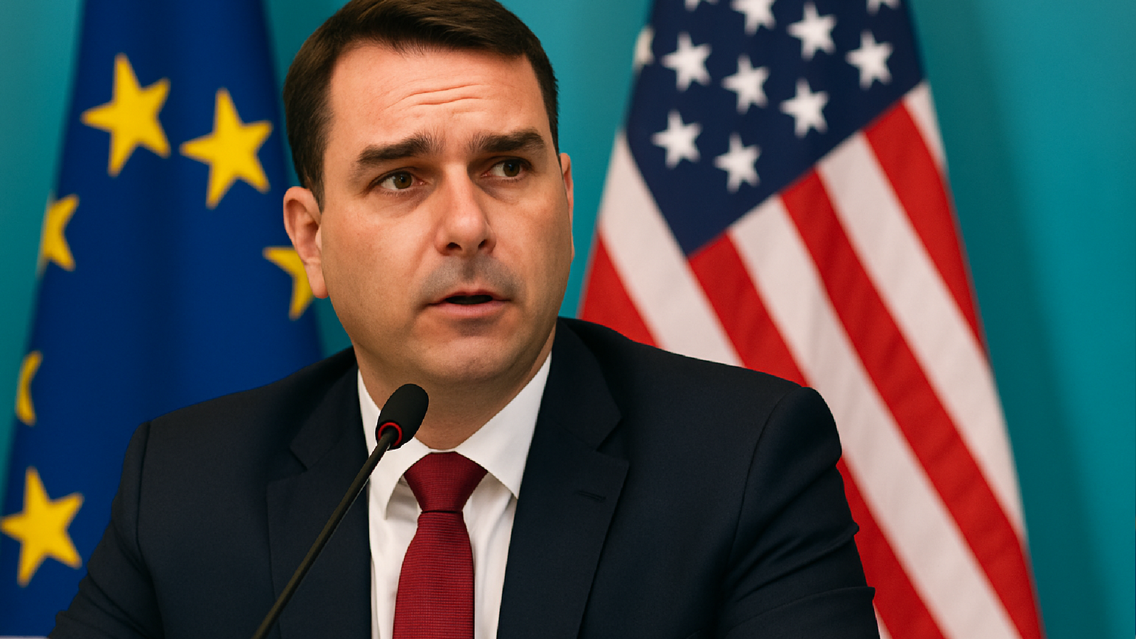 Imagem ilustrativa sobre Em meio a desgaste, Flávio diz que enviou carta a governo Trump para pedir que EUA evitem tarifas