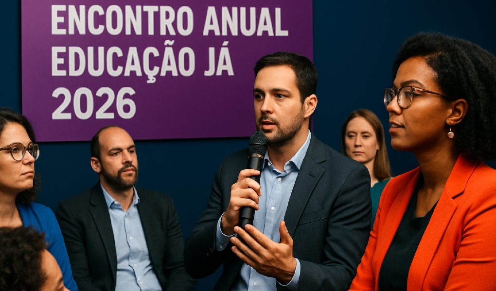Imagem ilustrativa sobre Encontro Anual Educação Já 2026 reúne lideranças para discutir agenda educacional do próximo ciclo d