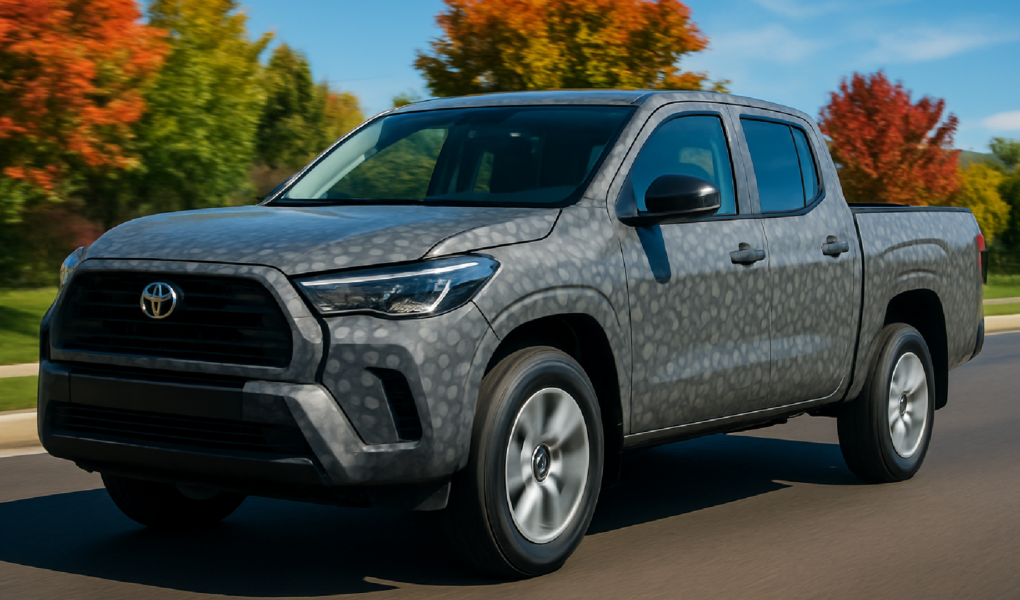 Imagem ilustrativa sobre Flagra: Nova picape da Toyota aparece pela primeira vez com estilo de Corolla Cross