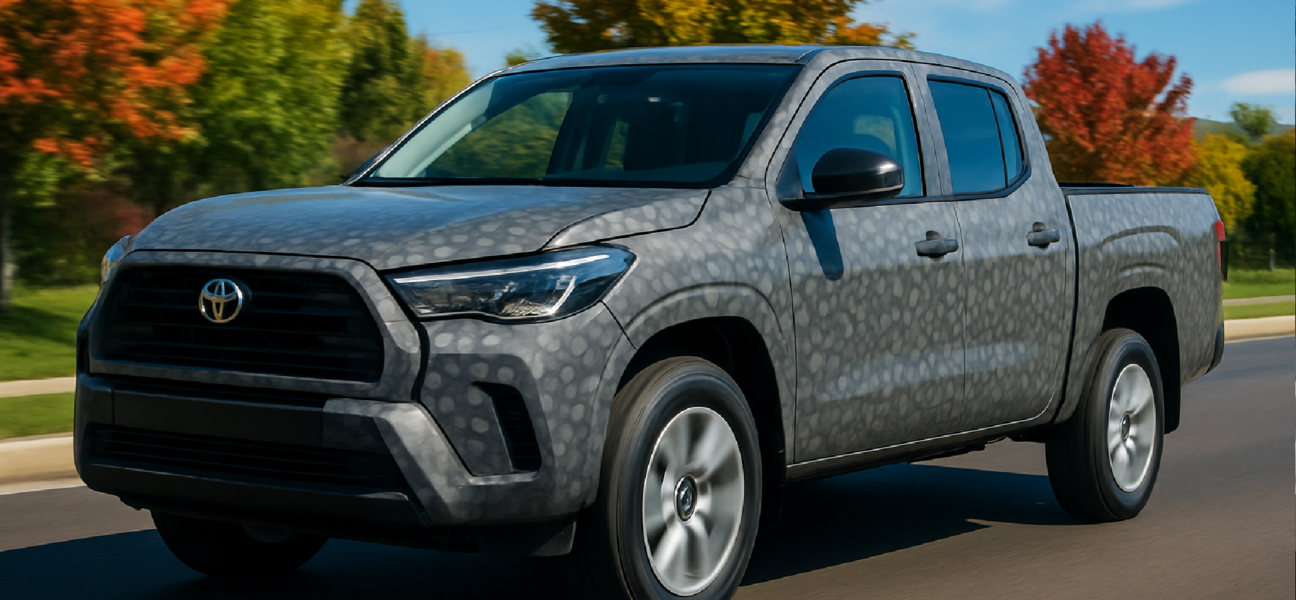 Imagem ilustrativa sobre Flagra: Nova picape da Toyota aparece pela primeira vez com estilo de Corolla Cross