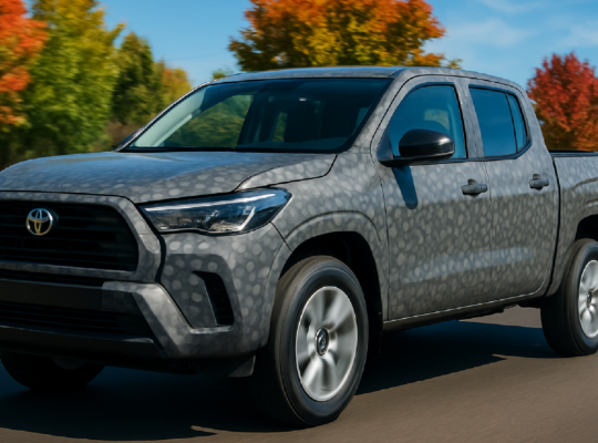 Imagem ilustrativa sobre Flagra: Nova picape da Toyota aparece pela primeira vez com estilo de Corolla Cross