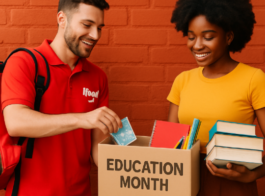 Imagem ilustrativa sobre iFood arrecada doações e apoia o nosso trabalho no Mês da Educação