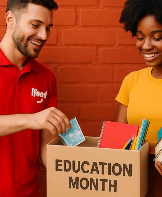 Imagem ilustrativa sobre iFood arrecada doações e apoia o nosso trabalho no Mês da Educação