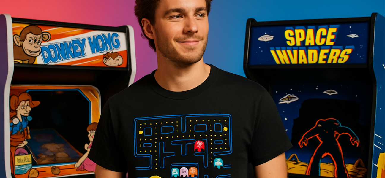 Imagem ilustrativa sobre Level Up Your Wardrobe With These Retro Arcade Game T-Shirts