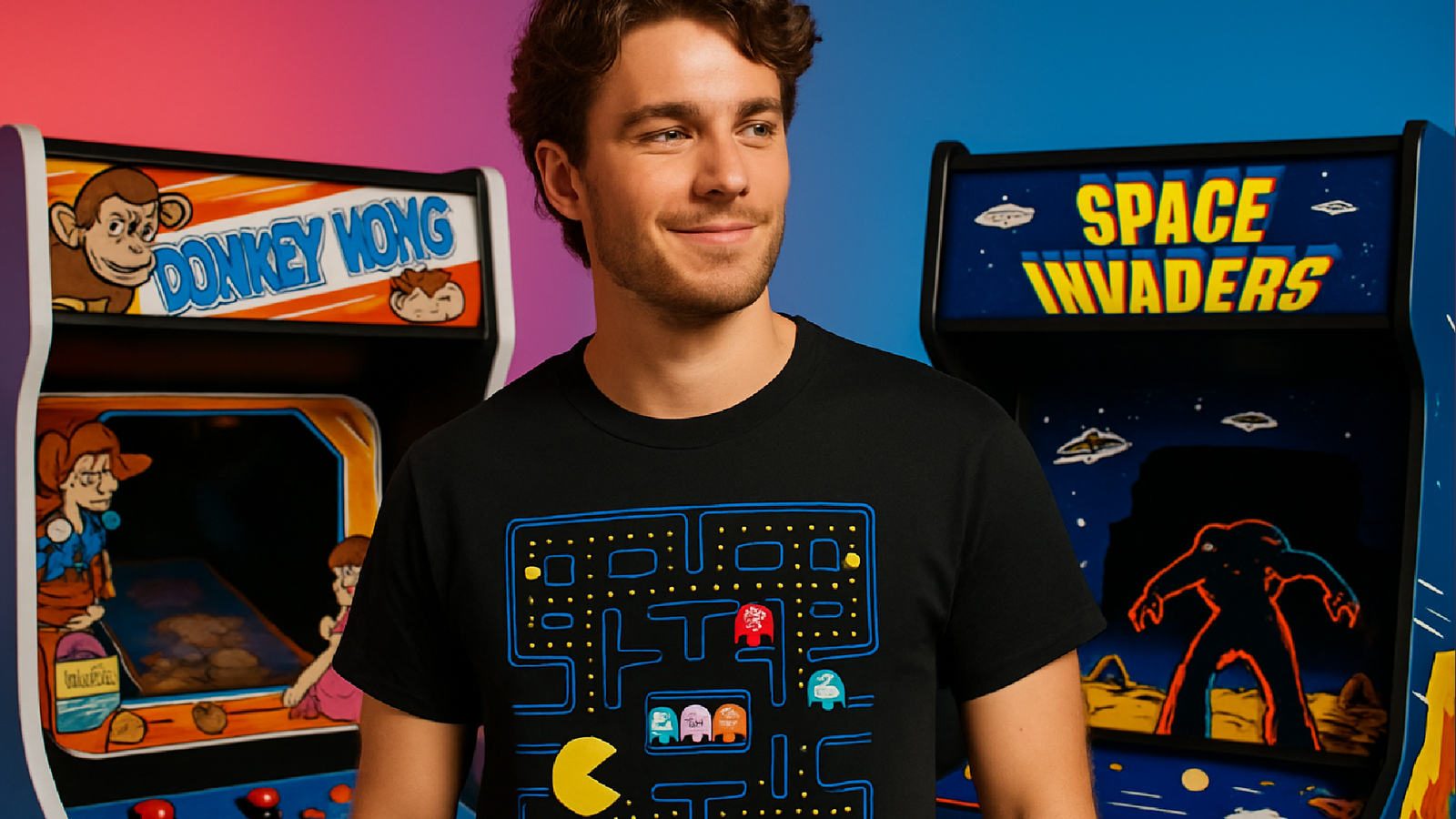 Imagem ilustrativa sobre Level Up Your Wardrobe With These Retro Arcade Game T-Shirts