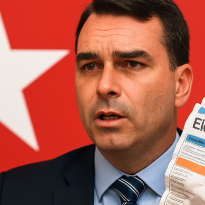 Imagem ilustrativa sobre PT vincula tarifaço a Flávio Bolsonaro e tenta emplacar rótulo de 'Tariflávio'