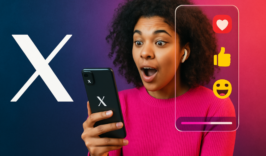 Imagem ilustrativa sobre X lança recurso de reação em vídeo no estilo TikTok
